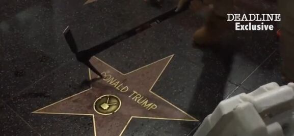 A still shot from the Deadline Hollywood video showing the GOP candidate's marker being...