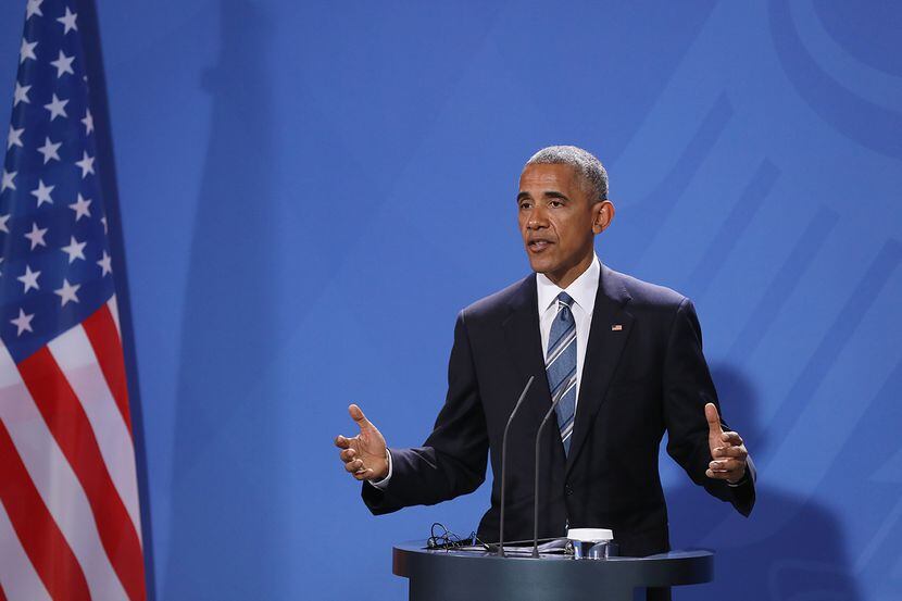 El presidente Barack Obama ofrece un discurso en Alemania. (AP)
