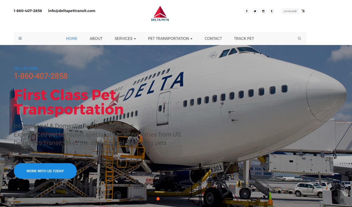 Screenshot of the Deltapetransit.com website on Friday.