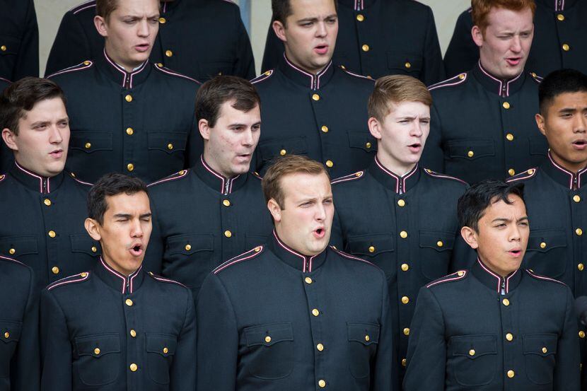 The Texas A& M Singing Cadets perform during a 75th Anniversary of Pearl Harbor...
