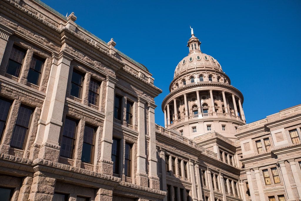 The Texas state capitol building in Austin, Texas on May 14, 2019.