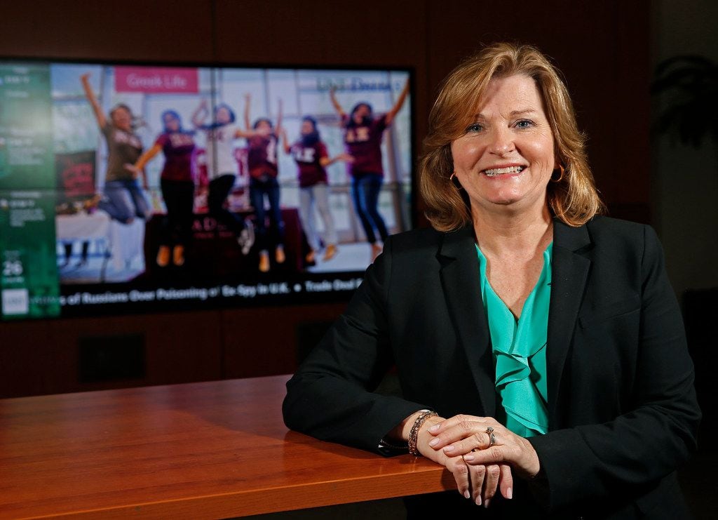 Lesa Roe, chancellor of the University of North Texas System, poses for a photograph in the...