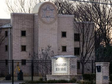 The Congregation Beth Israel synagogue on the day after an 11-hour standoff with FBI and SWAT that ended with hostage taker dead, Sunday, Jan. 16, 2022 in Colleyville, TX.