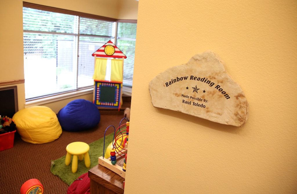 The library at Jonathan's Place, which serves abused and neglected children, in Garland on...
