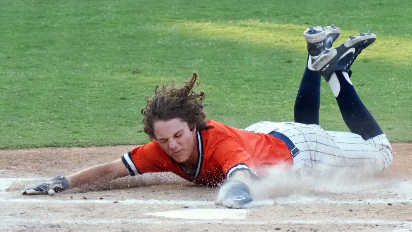 Frisco Wakeland baserunner Dylan Snead scores a run against Georgetown in the UIL baseball...