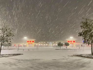 A HEB store in San Antonio is shown during the February storm.  Only about 40 of HEB's 351 Texas stores lost power this week.