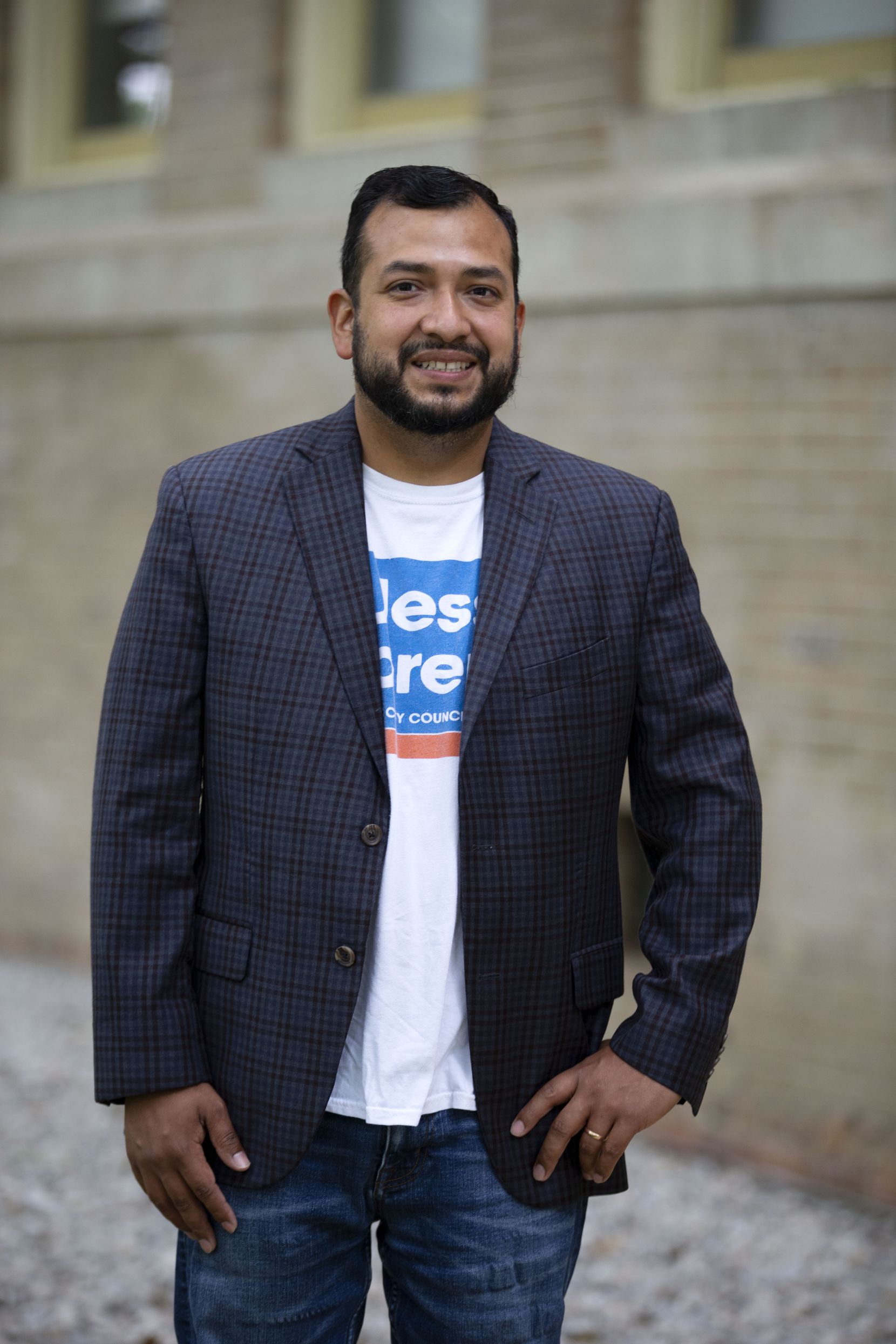 Jesse Moreno, a Dallas City Council candidate, is running to represent District 2, shown on Saturday, May 22, 2021. (Allison Slomowitz/ Special Contributor)