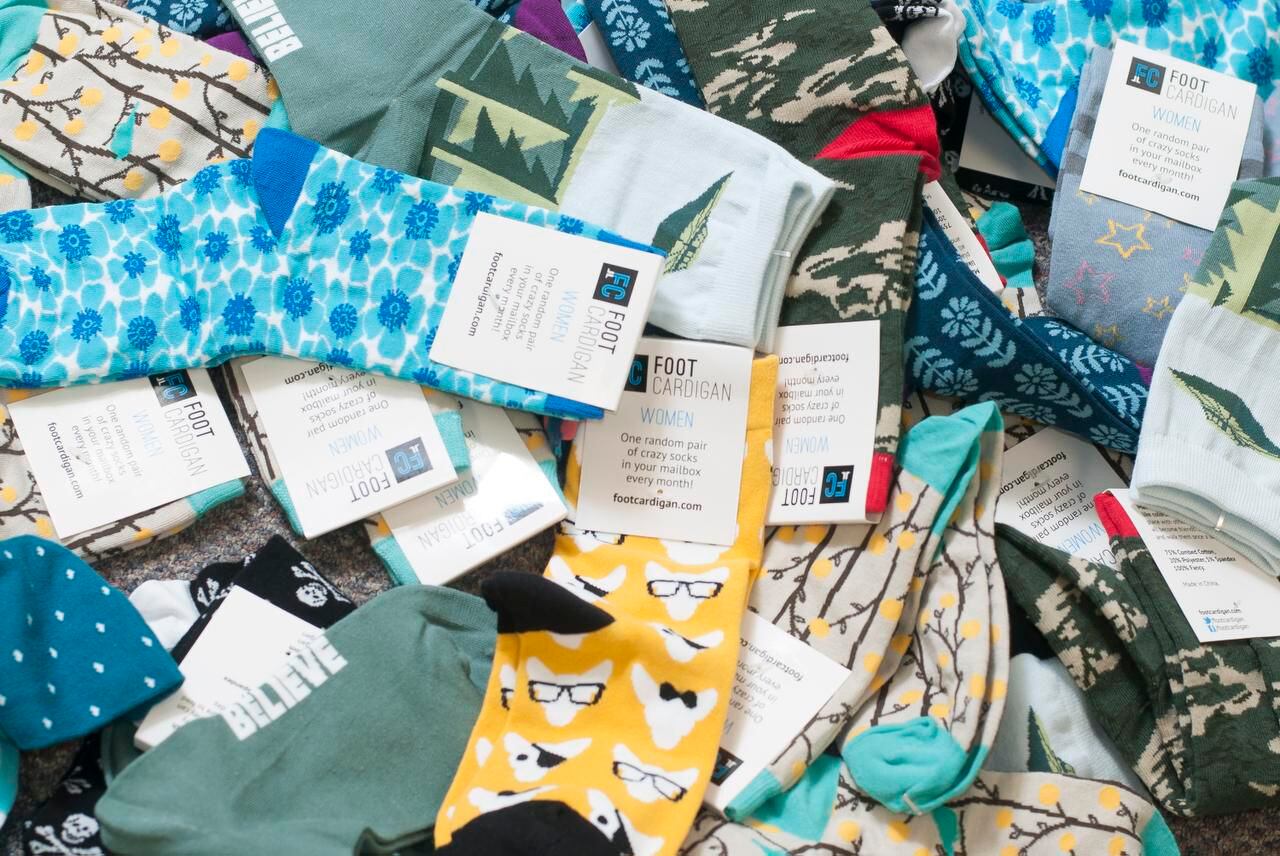 Through its website,  Foot Cardigan offers one pair of socks per month for $9. Sales are...