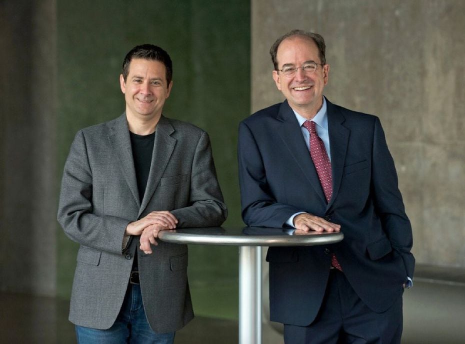 (from l-r) Kevin Moriarty, artistic director, and Jeff Woodward, managing director of Dallas...