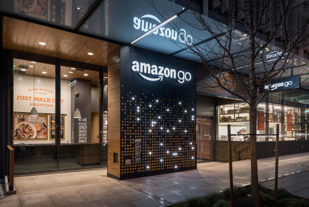 Amazon Go is a convenience store with no lines and no cashiers. This one is the original store in Seattle, where Amazon is headquartered. 