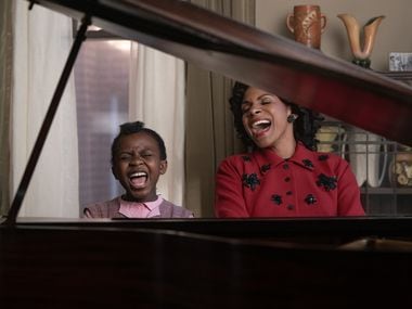 Skye Turner stars as a young Aretha Franklin and Audra McDonald as her mother, Barbara, in "Respect."