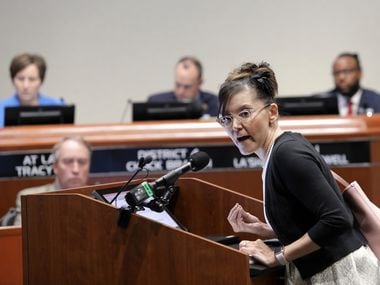 Kristi Lara speaks about council member La'Shadion Shemwell's accusation that a McKinney...
