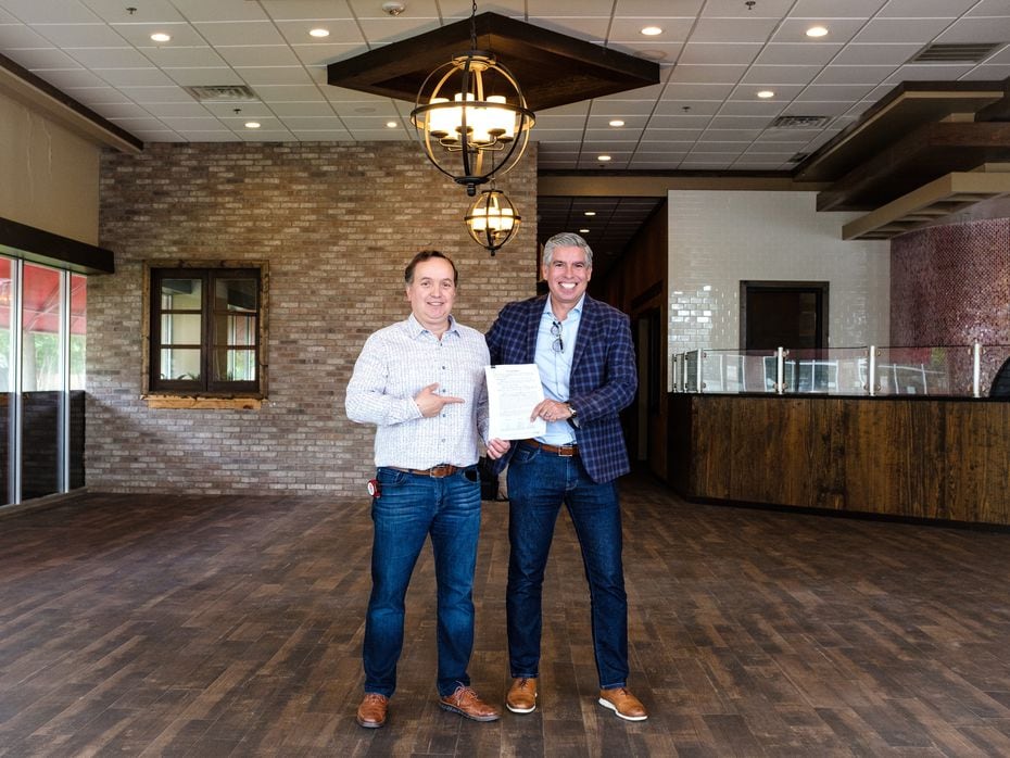 Chef Juan Ramón Cárdenas, left, partnered with Adrian Burciaga to open a restaurant named Don Artemio in 2022 in Fort Worth. The restaurant is named after the Mexican author from Saltillo, Mexico. "He loved to drink and eat," Cárdenas says. "We named it after him because he really was a bon vivant."