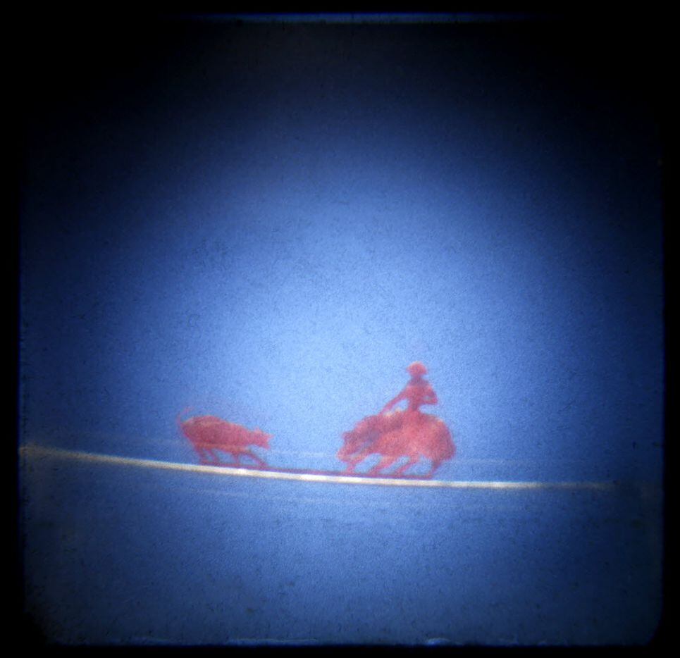 Ranch gate topper somewhere near Van Alstyne on 121. Photographed through the viewfinder of...