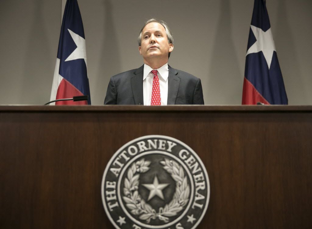 Texas Attorney General Ken Paxton.  Texas has joined a federal lawsuit to stop Dallas'...