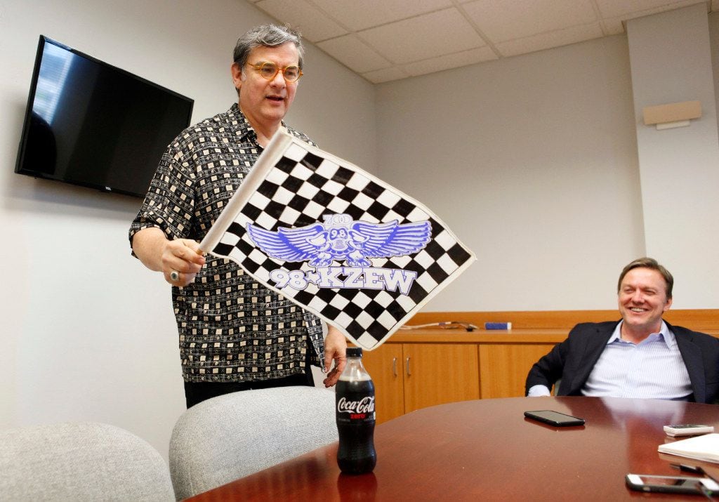 George Gimarc brought in one of his old KZEW keepsakes -- appropriately, a checkered flag --...