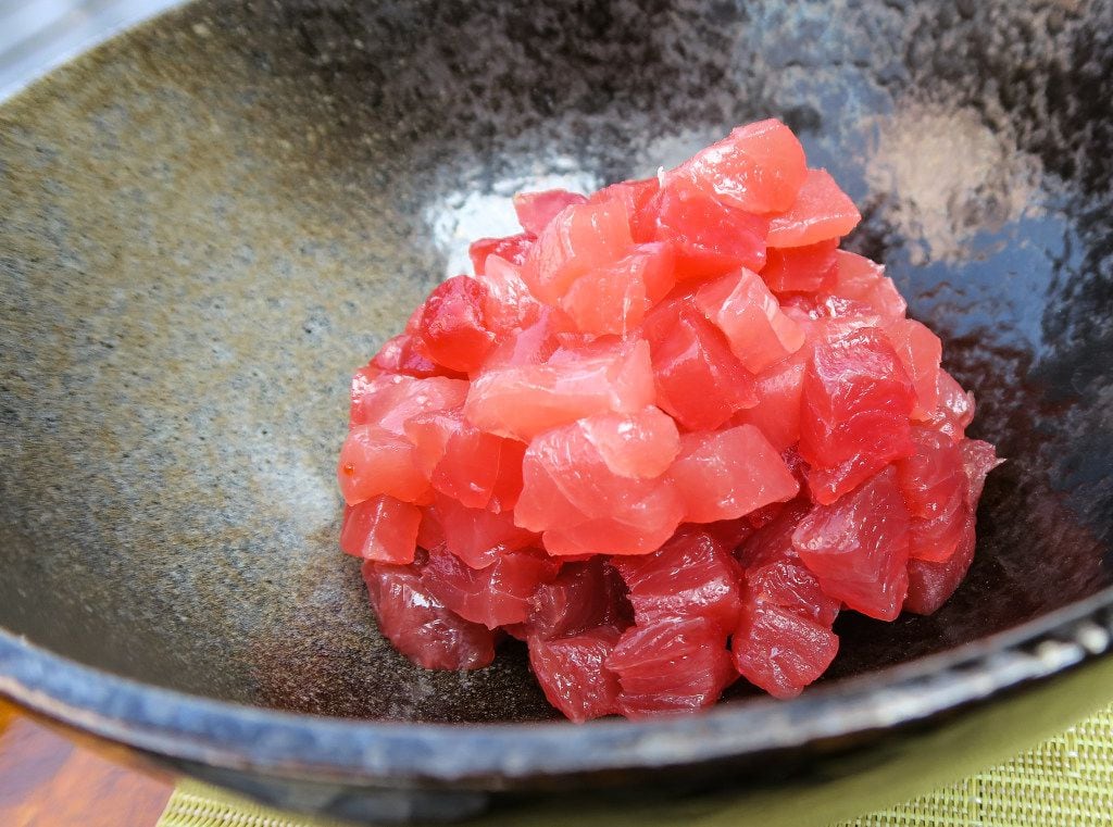 Fresh ahi tuna for poke at Four Seasons Hualalai.