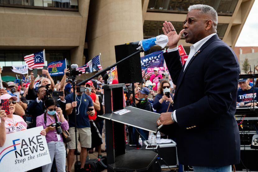 Former Texas Republican Party chairman Allen West, shown at last November as he spoke to a...