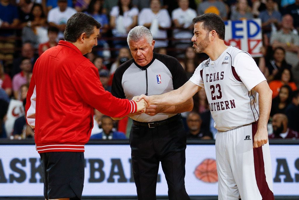 Jimmy Kimmel Texas Sen Ted Cruz Face Off In The Worst Basketball Game Ever 0894