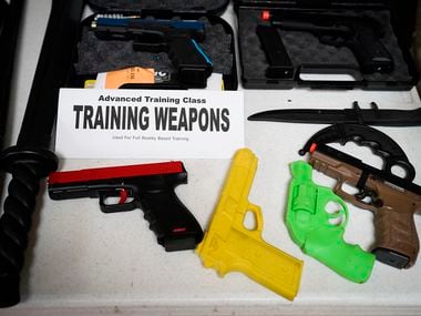 Training weapon displayed by Sentry One Consulting Group at during a  church safety seminar...