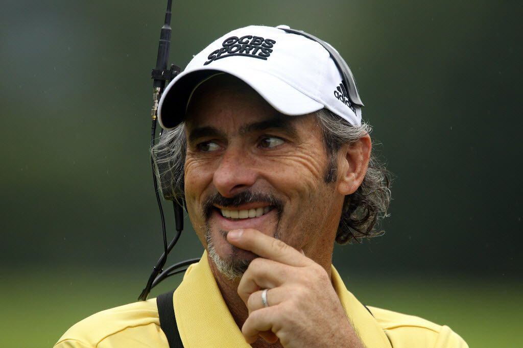 WHITE SULPHUR SPRINGS, WV - JULY 31:  David Feherty works for CBS Sports during the third...