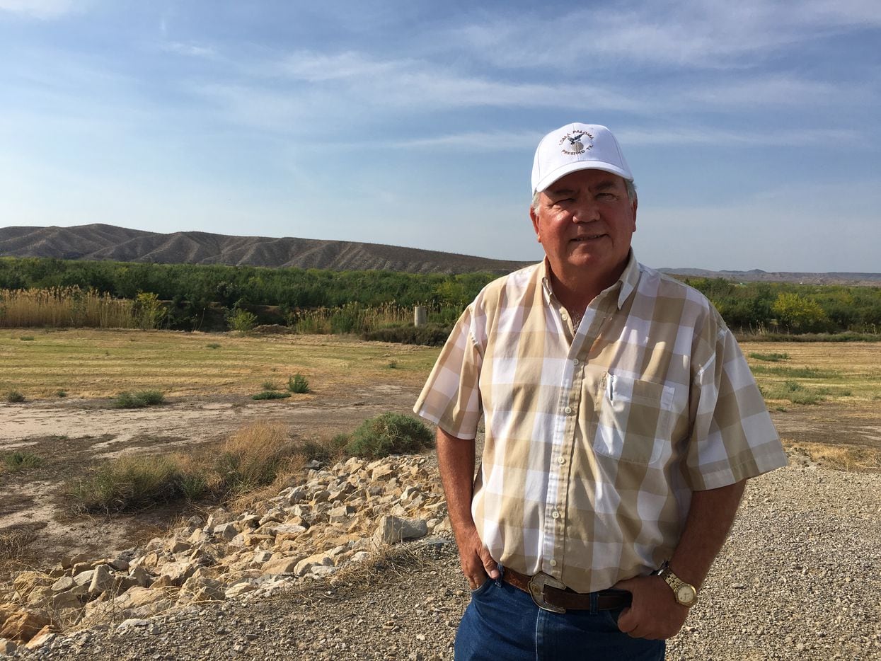 Terry Bishop, a farmer and native of Presidio, owns border land along the Rio Grande. He...
