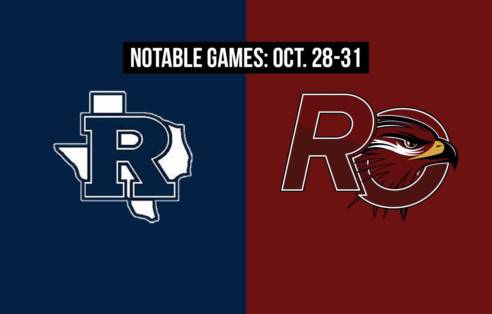 Notable games for the week of Oct. 28-31 of the 2020 season: Richland vs. Red Oak.