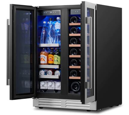 Ca'Lefort 24'' Dual Zone Wine and Beer Fridge, Built in or Freestandinng