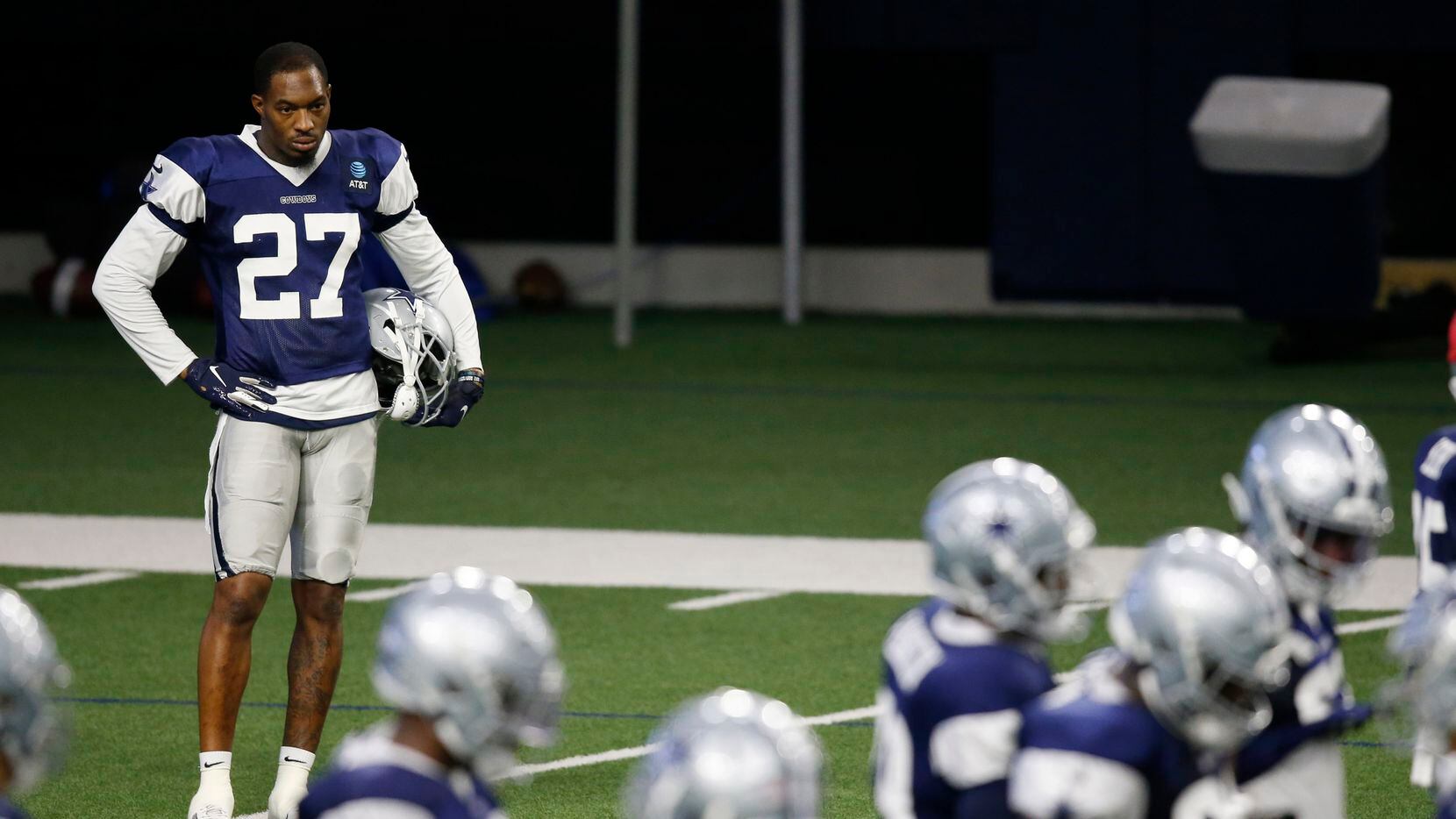 Dallas Cowboys safety Ha Ha Clinton-Dix (27) watches as the defense runs another play in...