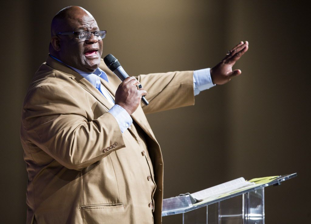 Dr. Dwight McKissic, senior pastor of Cornerstone Church in Arlington, speaks during a...
