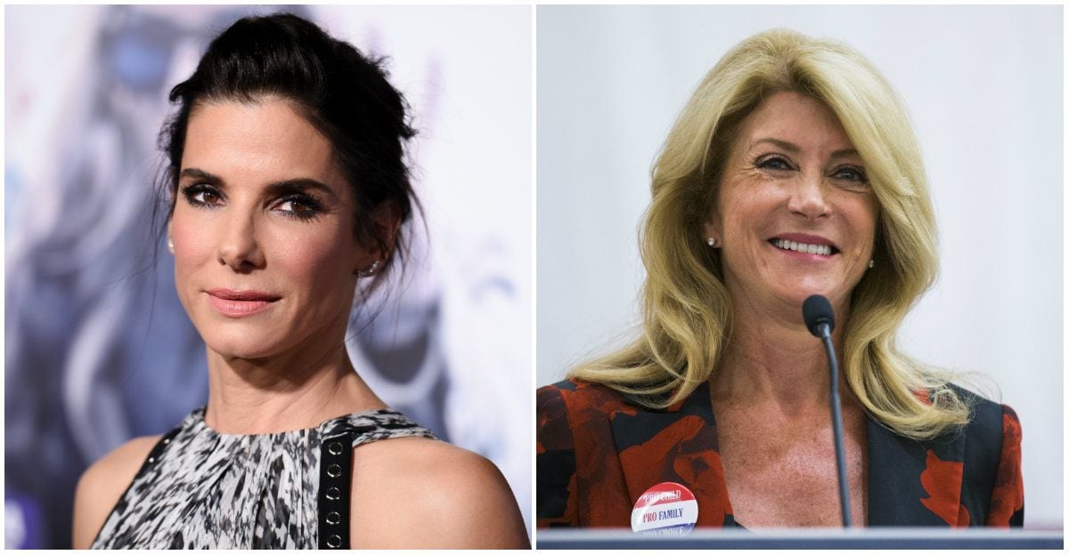 Sandra Bullock (left) is poised to play former Sen. Wendy Davis in the new movie "Let Her...