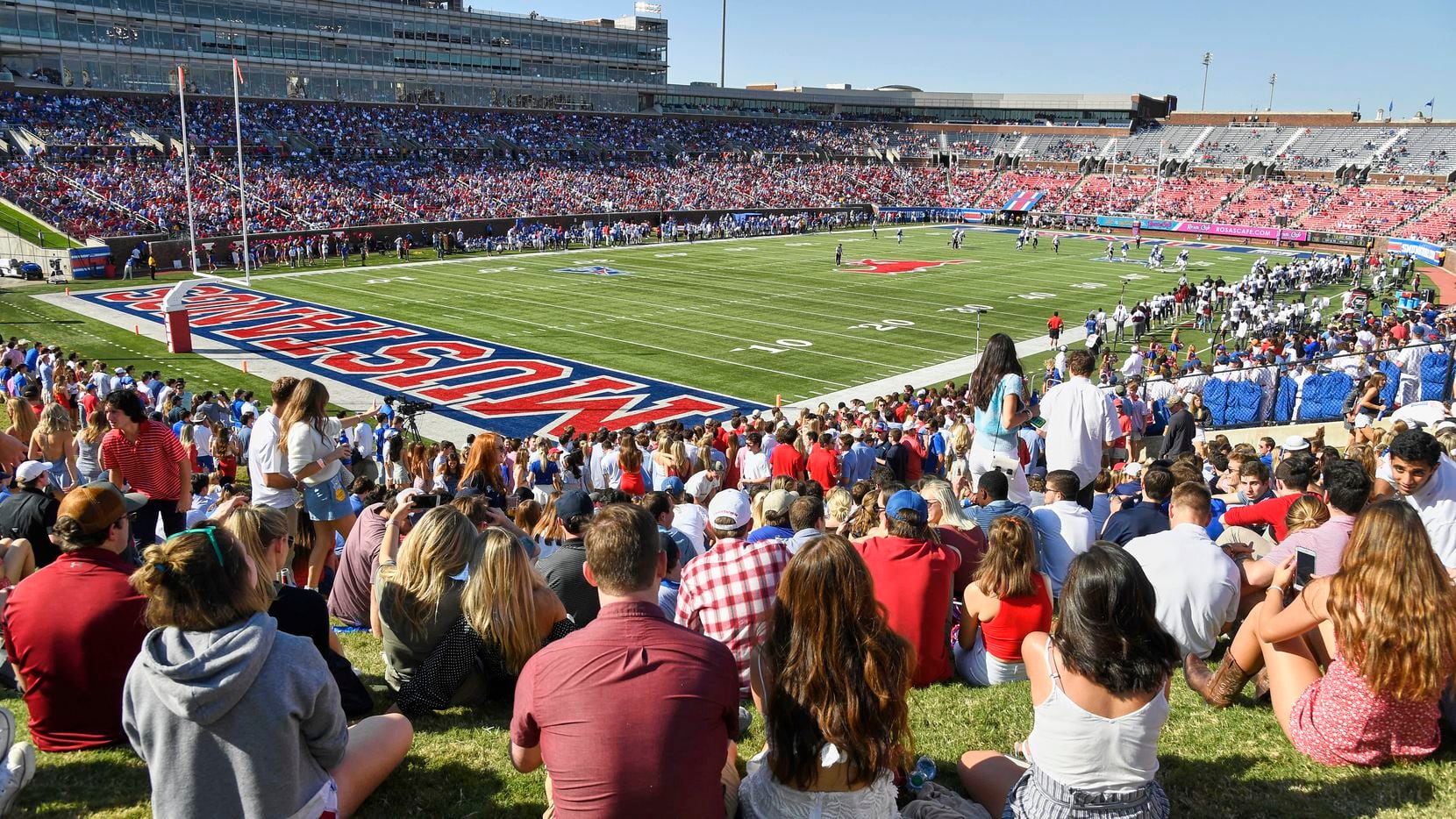 College Football: View of Gerald J. Ford Stadium during SMU vs Temple game. 
University...