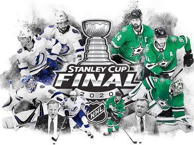 The Dallas Stars and the Tampa Bay Lightning will meet in the 2020 Stanley Cup Final (illustration by Michael Hogue).