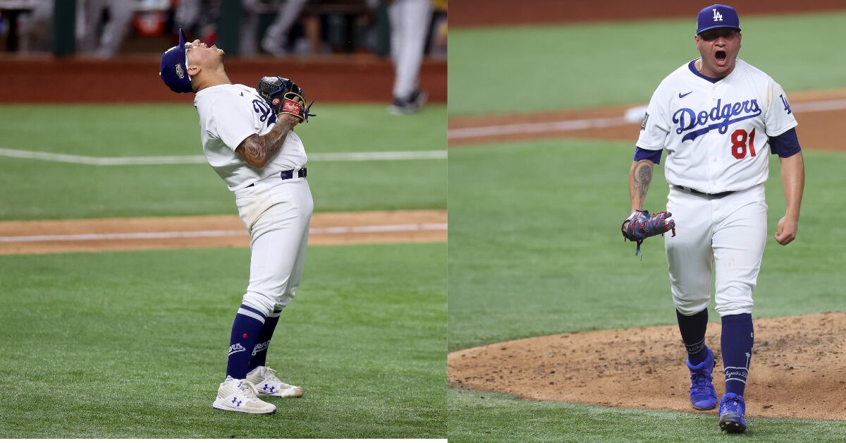 Los pitchers mexicanos, Julio Urías (izq) y Victor González, llevaron a los Dodgers de Los...