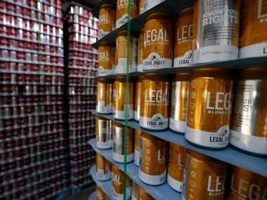 A room full of empty cans at Legal Draft Beer Co. in Arlington, Texas Oct. 1, 2016.  (Nathan...