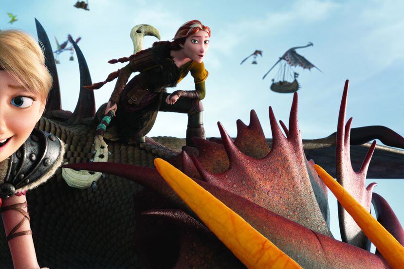 Astrid (America Ferrera) y Valka (Cate Blanchett) en How To Train Your Dragon: The Hidden...