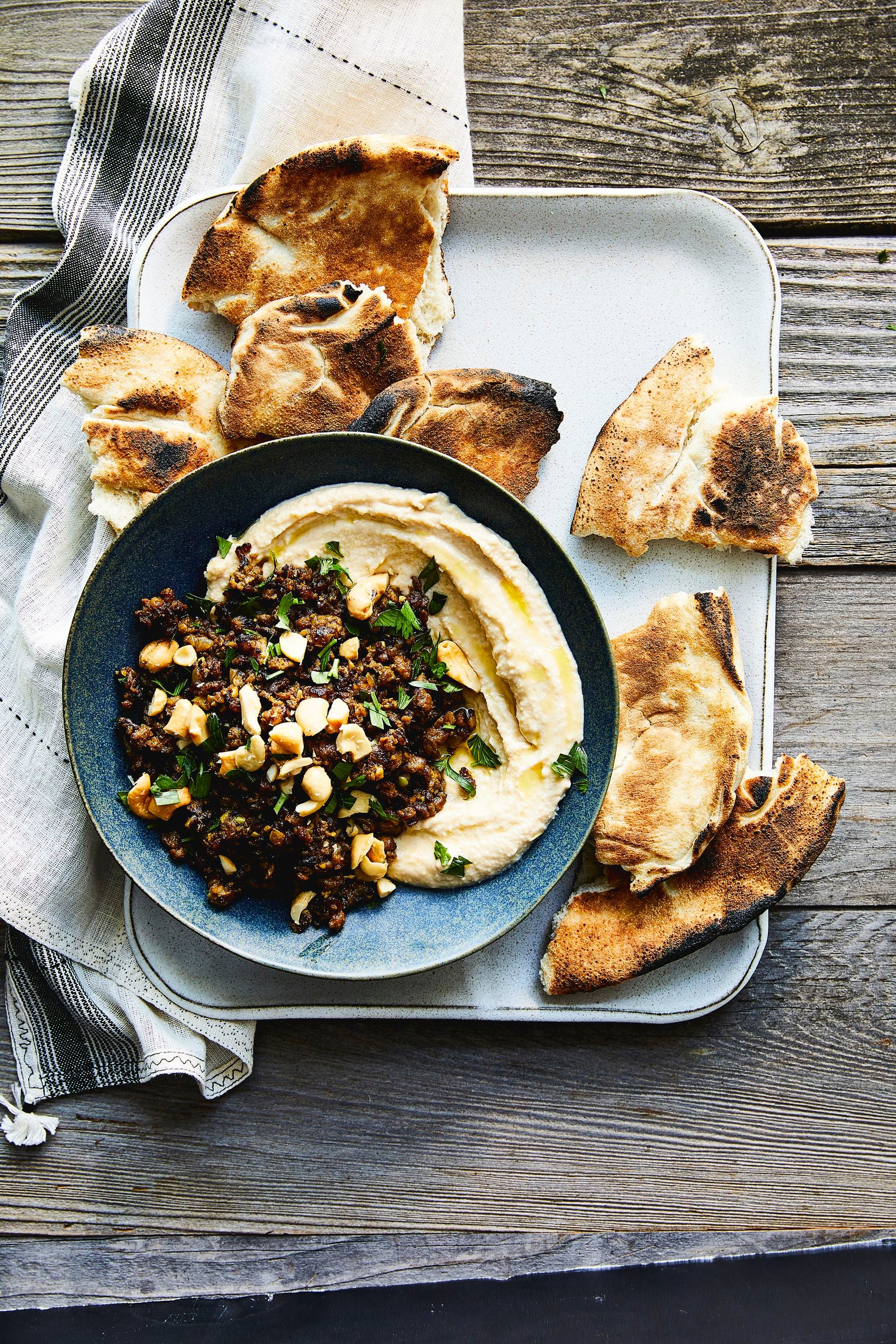 Ethiopian Spiced Meat with Hummus and Toasted Cashews from Impossible™: The Cookbook (Chronicle Books, $29.99)