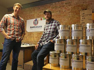 Brandon Friedman, left, and Terrence Kamauf
have launched Rakkasan Tea Company in Dallas.