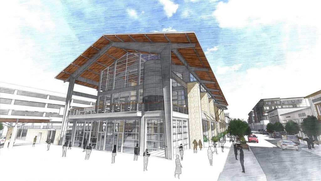 A rendering of Legacy Food Hall, set to open in 2017 in Plano's Legacy West development. It...
