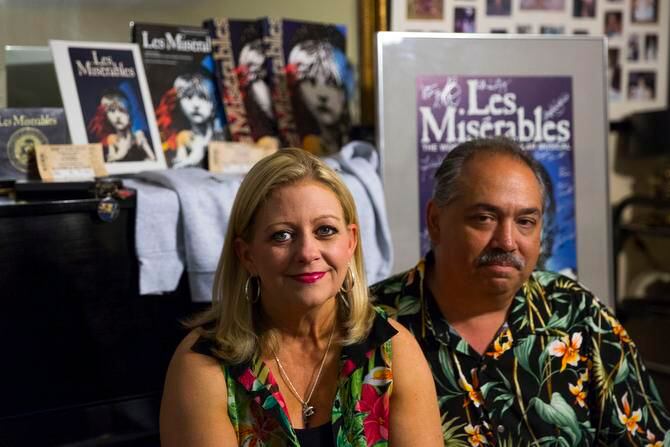 
Les Miserables fanatics, Doug and Penny Ortiz at their home in North Richland Hills on...