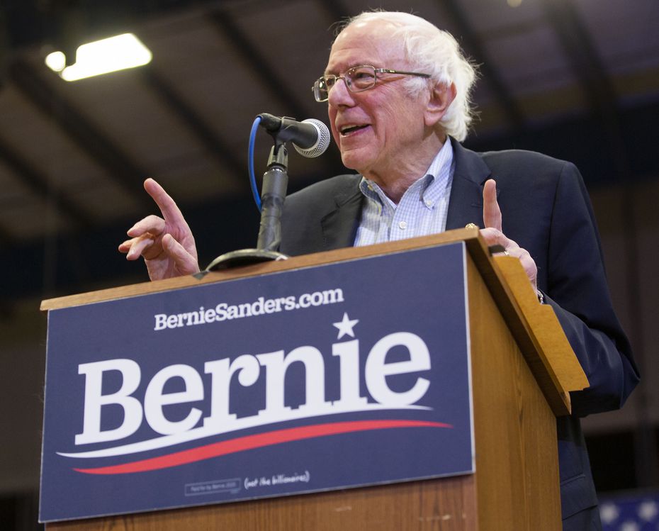 Democratic presidential candidate Bernie Sanders, I-Vt., holds a Valentine's Day rally at...