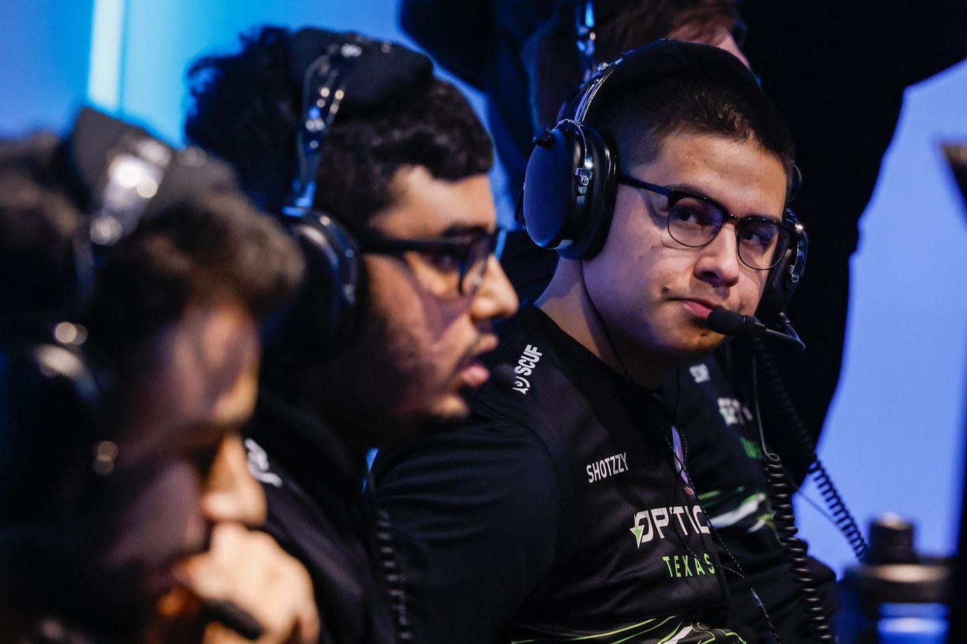 OpTic Texas' Anthony "Shotzzy" Cuevas-Castro (right) along with the rest of the team during...
