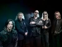 Rob Halford (center) and his Judas Priest bandmates will perform Friday, Nov. 25, at 8 p.m....