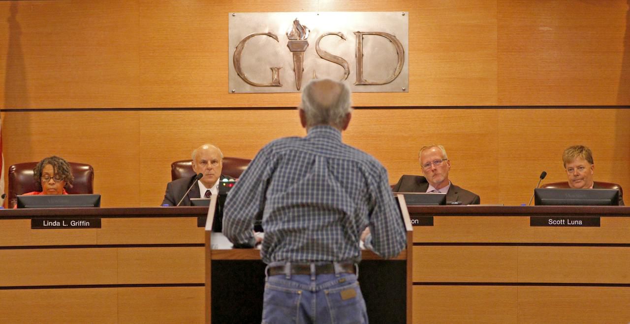 
Arthur Shook, a 1966 graduate of South Garland High School, voiced his objections Tuesday...