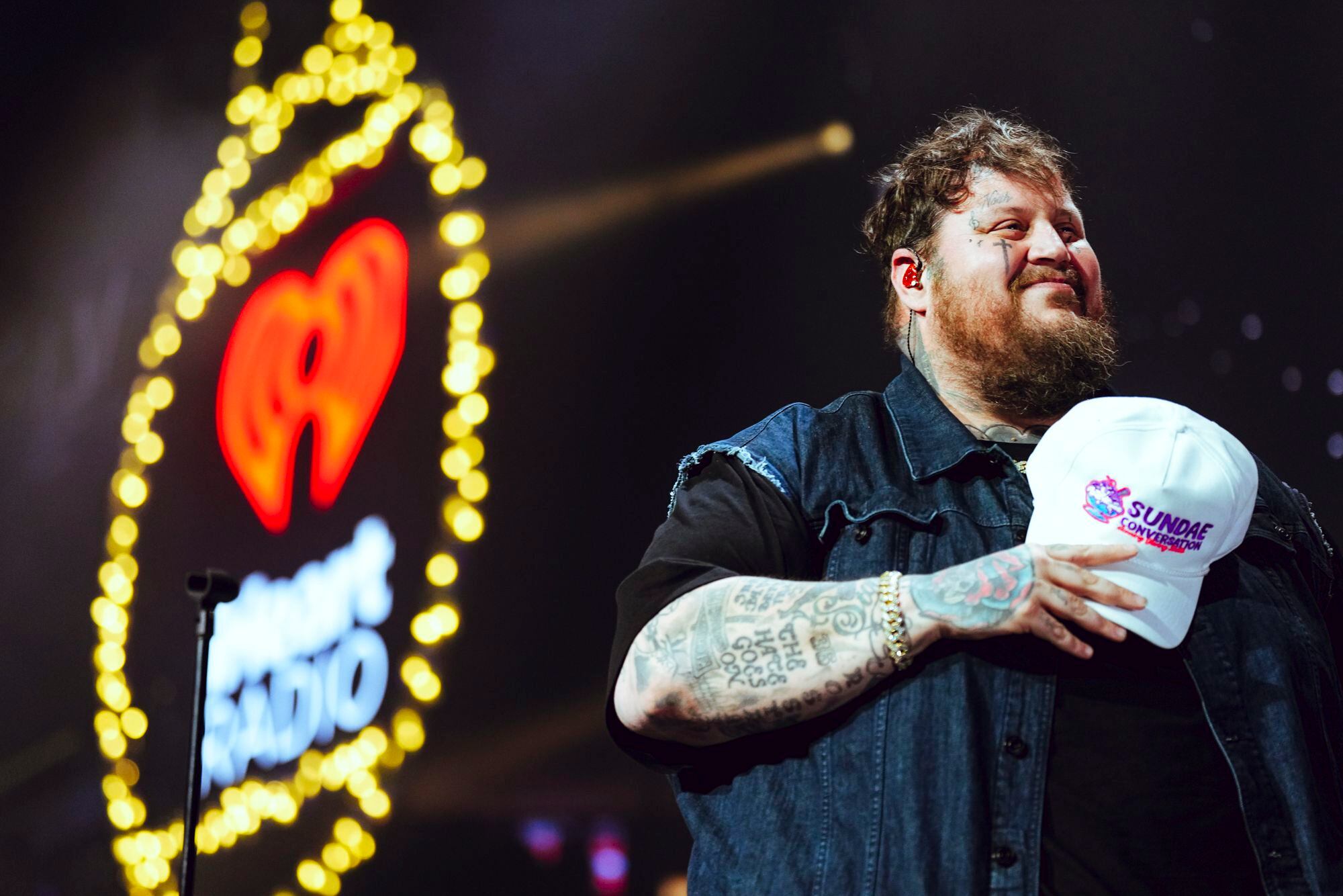 Jelly Roll performs onstage during iHeartRadio 106.1 KISS FM's Jingle Ball 2023 presented by...