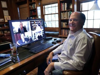 Bob Pryor, CEO of NTT Data Services at Plano, traveled more than 300,000 miles a year to meet customers, partners and employees.  Now he organizes virtual meetings from home, saving him time and money.