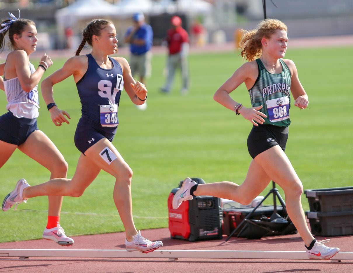 Prosper's Aubrey O'Connell competes in the 6A Girls 800 meter run during the UIL state track...