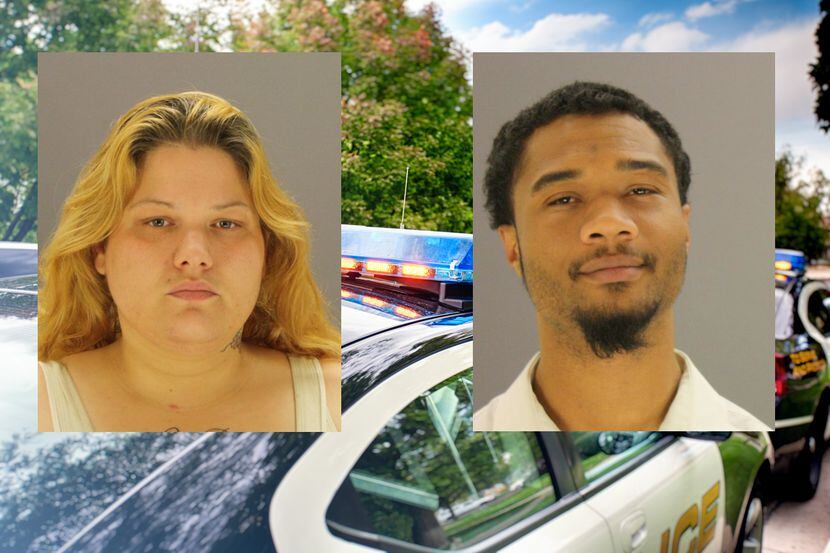 Kristi Starrett y Deavian Hill fueron arrestados el sábado. CORTESIA DALLAS POLICE DEPARTMENT.
