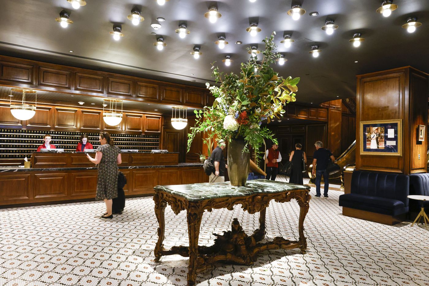 Lobby of the Adolphus Hotel in Dallas on Thursday, Oct. 13, 2022.