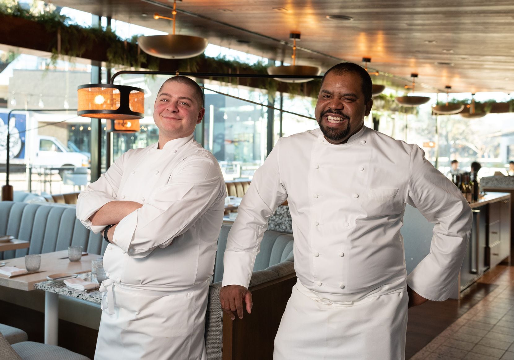 Justin Mosley (left) is the new executive chef at Meridian in Dallas and will continue...